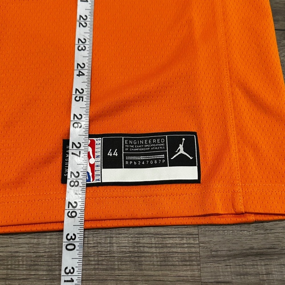Jordan Phoenix Suns Deandre Ayton #22 Statement Swingman Jersey Orange Med NWT - Picture 7 of 9